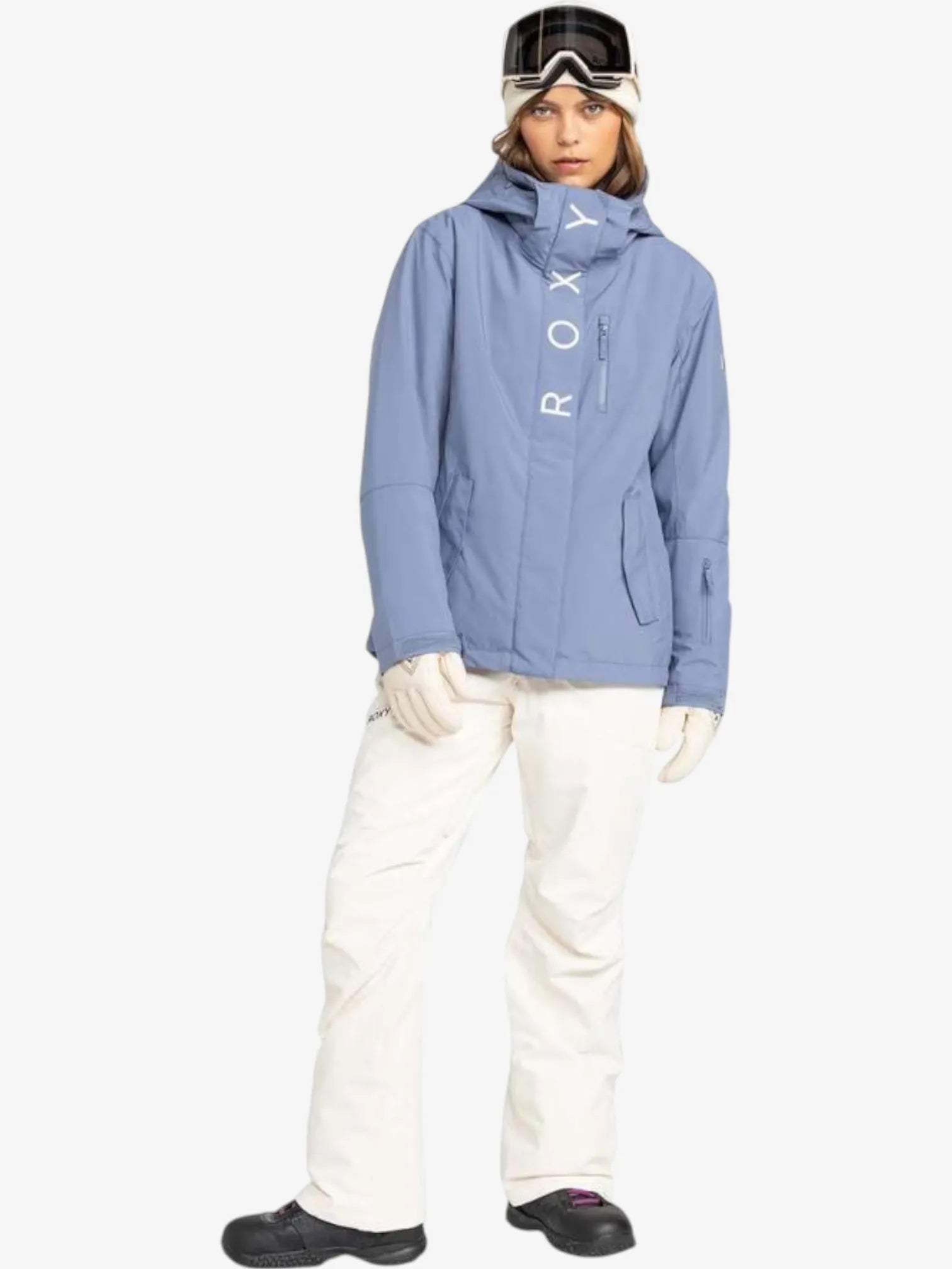 ROXY Jetty Solid NP Celeste Snow Jacket - Women's Waterproof Winter Coat for Skiing & Snowboarding