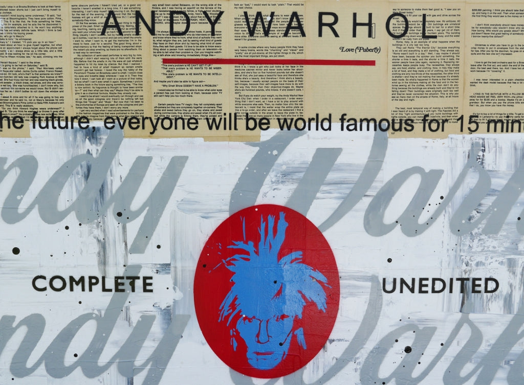 Andy 100cm x 140cm Urban Pop Art Book Club Painting - Perfect for Living Room, Bedroom & Office Wall Decor