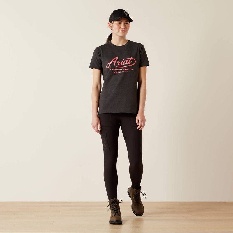 Women's Soft Cotton Short Sleeve T-Shirt - Breathable Casual Tee for Everyday Wear - Charcoal Heather - Perfect for Workouts, Travel & Street Style