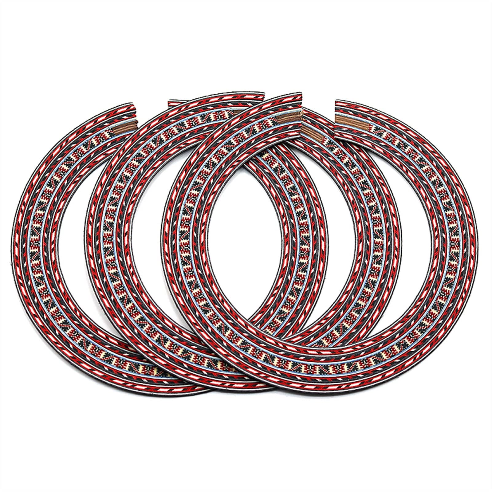 3 Pcs Classical Guitar Sound Hole Inlay Wood Rosette - Replacement Guitar Parts & Accessories for Acoustic Guitar Repair & Decoration - Perfect for DIY Guitar Maintenance, Upgrades and Customization