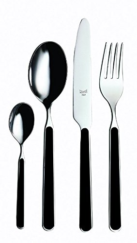 Premium MEPRA Flatware Set - 18-Piece Stainless Steel Cutlery Set in Elegant Black | Perfect for Dining, Gifts, and Special Occasions