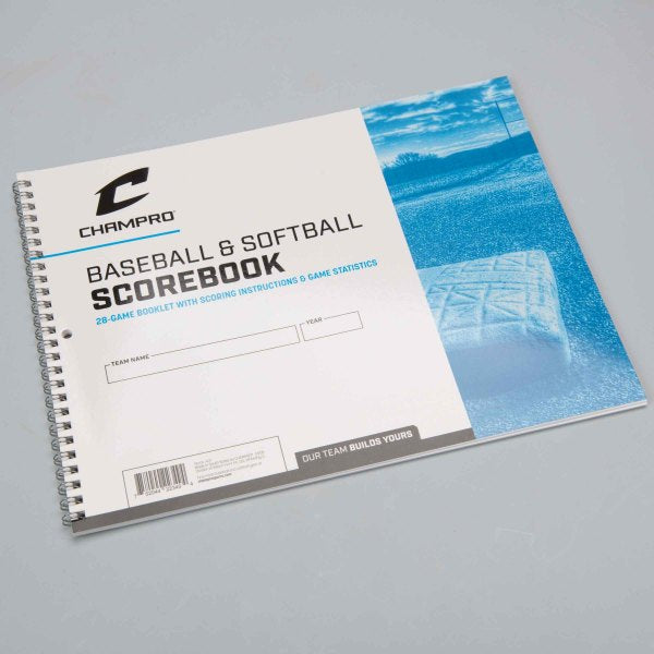 Champro Baseball & Softball Scorebook - Official Game Scoring Book for Coaches & Players - Perfect for Little League, High School & Tournament Games