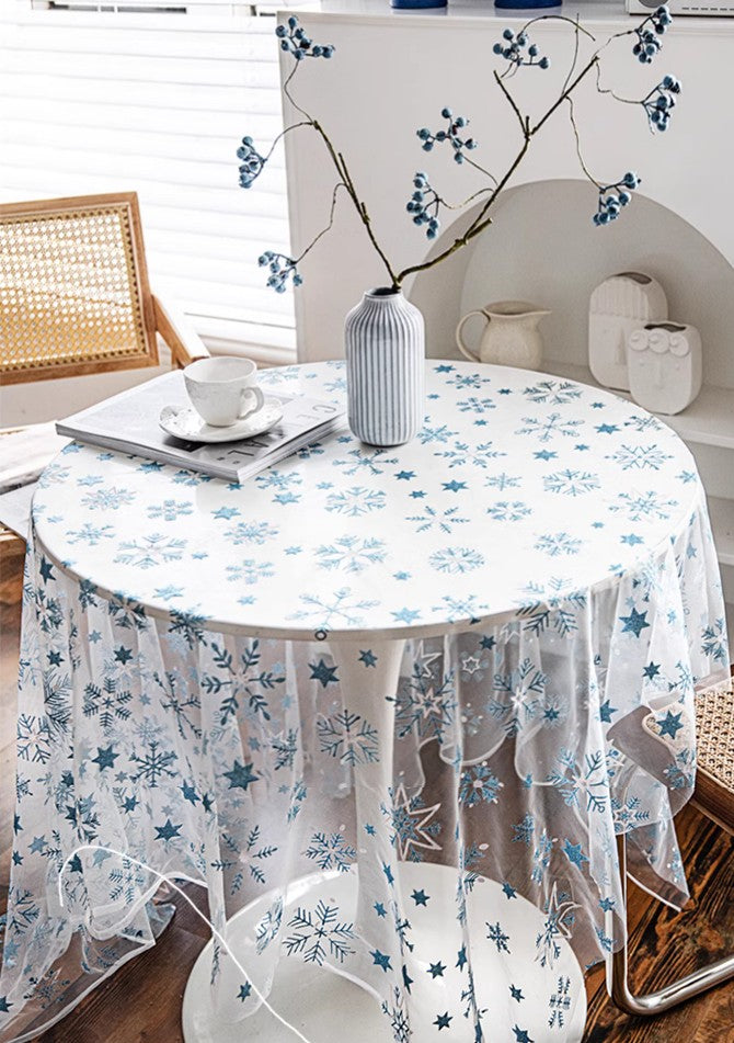 Elegant Lace Embroidered Rectangular Tablecloth - Oversized Modern Coffee Table Cover for Oval & Rectangle Tables - Perfect for Dining Room, Living Room & Wedding Decor