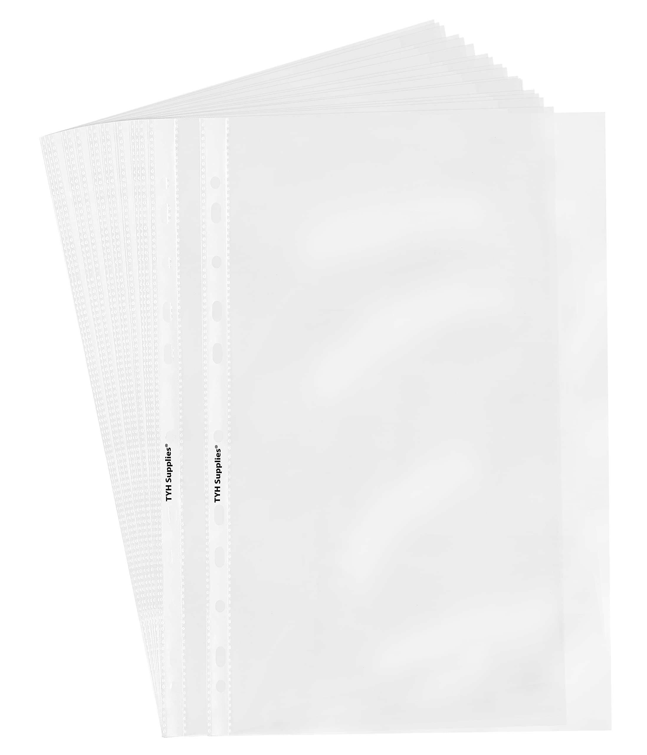 TYH Supplies 1000 Pack Legal Size Heavyweight Clear Sheet Protectors - 8.5 x 14 Inch Non-Glare Plastic Document Page Protectors for Filing, Presentations & Archiving | Top Loader Plastic Sleeves for Office, School & Home Organization
