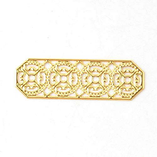 30pcs Silver Tone Filigree Wraps Spacer Connectors - Jewelry Making Charms & Pendants for DIY Crafting - Perfect for Necklaces, Bracelets, Earrings & Handmade Jewelry Designs