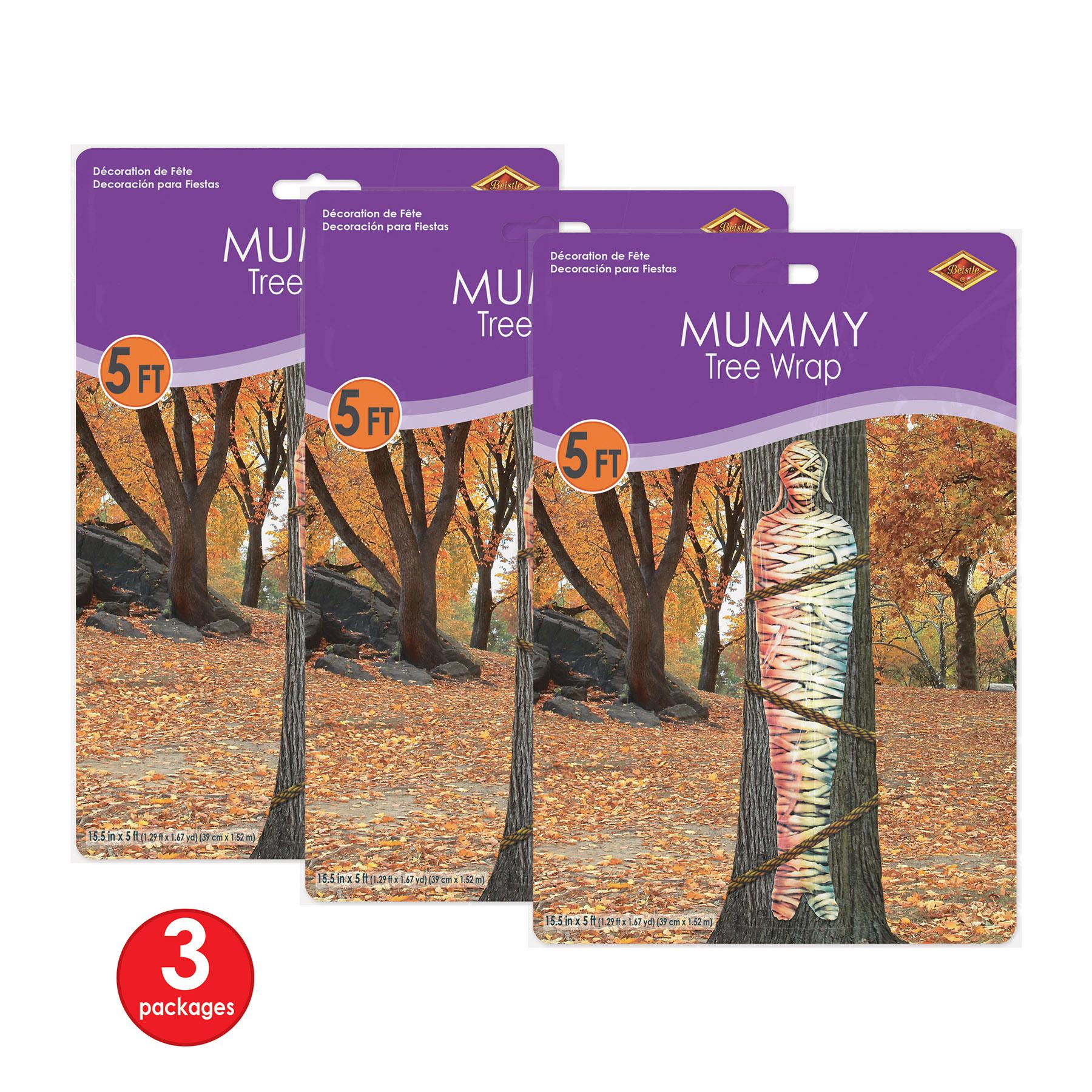 12 Pack Beistle Halloween Mummy Tree Wrap Decorations - Spooky Outdoor & Indoor Party Decor for Halloween, Yard, Porch, and Haunted House Themes