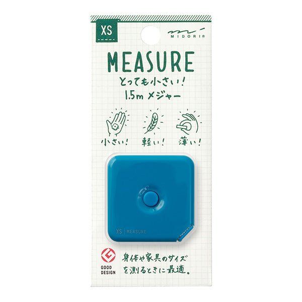 XS Measuring Tape 1.5m / 5ft Compact Retractable Sewing Tailor Tape Measure - Midori DESIGNPHIL - Perfect for Sewing, Tailoring, DIY Crafts & Home Improvement Projects