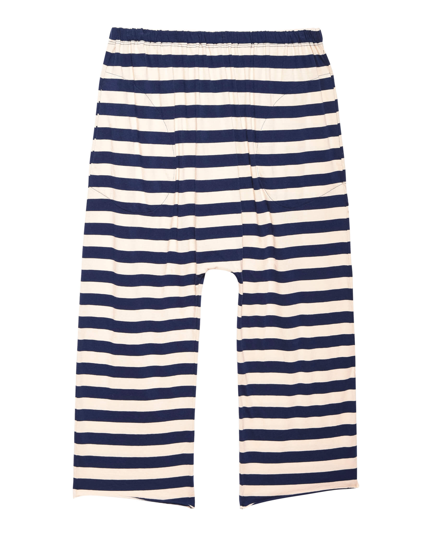 The Little Jersey Crop Top - Navy and Cream Scholar Stripe Vintage Style for Women | Perfect for Casual Wear, Layering & Retro Outfits