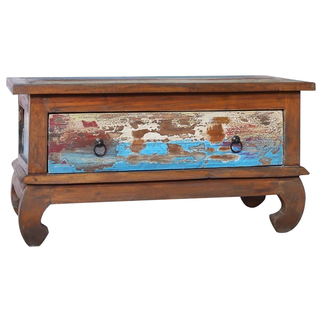 Modern Reclaimed Teak Wood Coffee Table 31.5