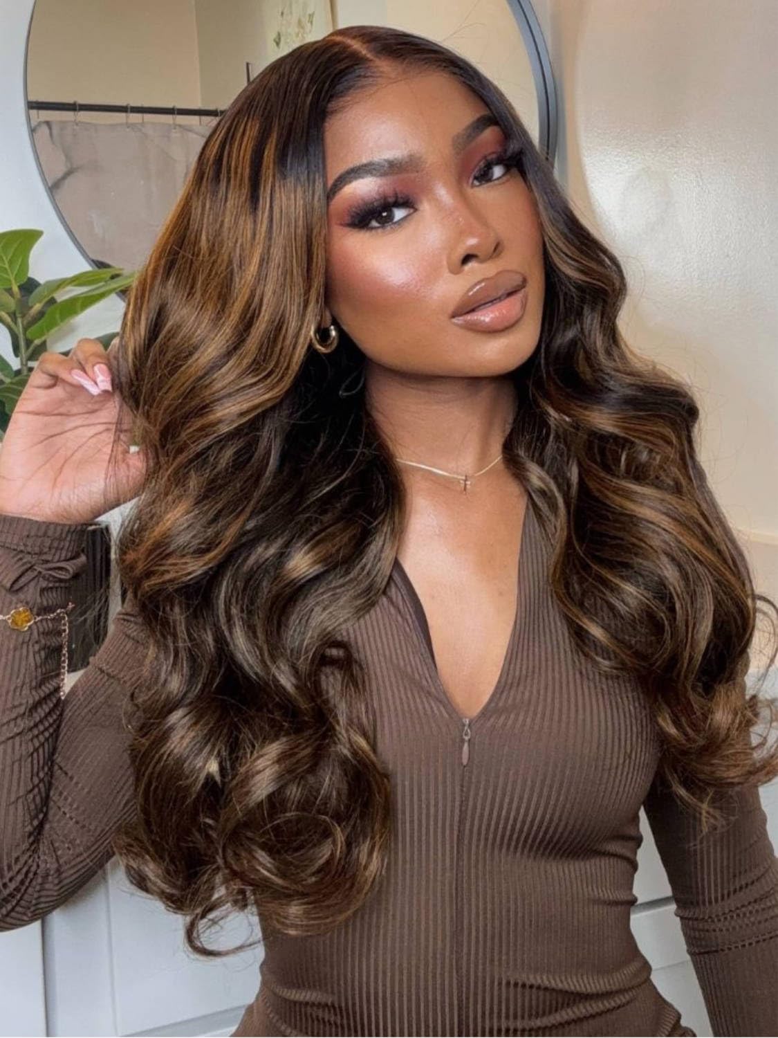 Beauty Forever Ombre Highlight Brazilian Body Wave Virgin Hair 3 Bundles (12/14/16 Inch) - Ombre Blonde Remy Human Hair Wavy Weave Extensions Color FB30 - Perfect for Daily Styling, Parties & Special Occasions