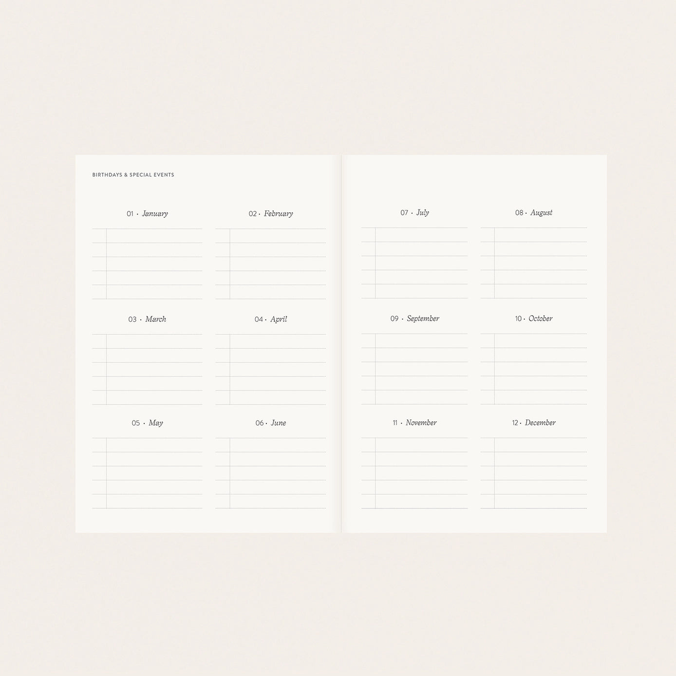 Botanica Paper Co. Linen Bound Undated Weekly Planner with Song Birds Design - Perfect for Daily Planning, Journaling & Productivity | Office, School & Home Use