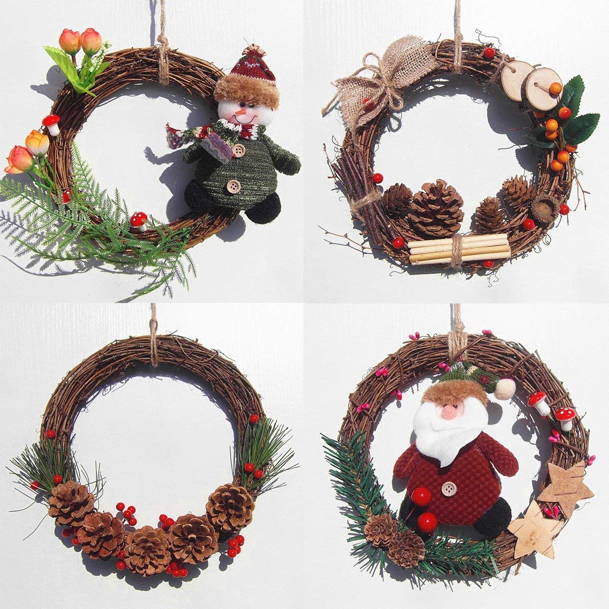 1pcs Natural Grapevine Wreath Ring 12inch - DIY Rustic Wreath Base for Summer, Fall, Christmas Decor - Perfect for Door Garland, Home, Wedding, Party, Gift & Hanging Decorations
