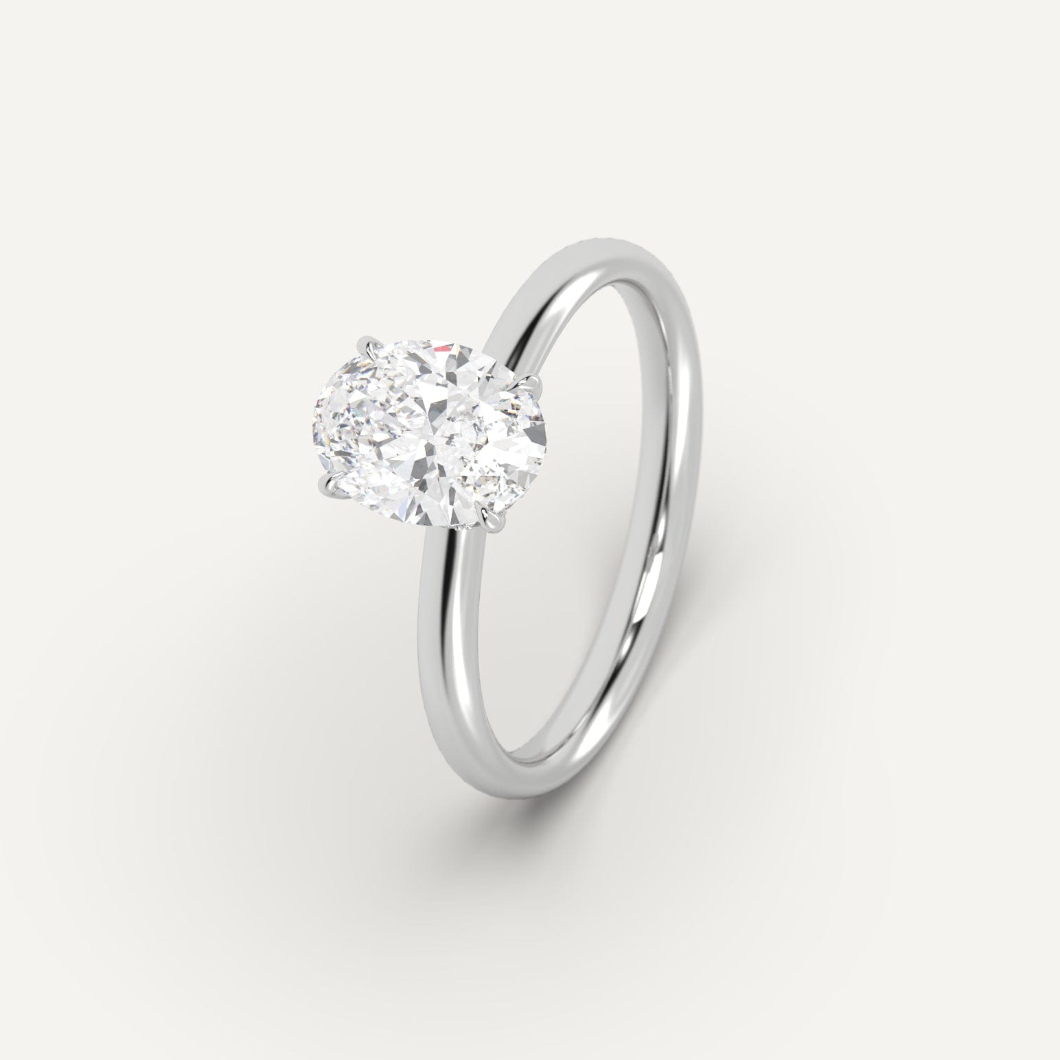 2 Carat Oval Cut Diamond Ring for Women - 14K White Gold Engagement Wedding Band - Perfect for Proposals, Anniversaries & Special Occasions