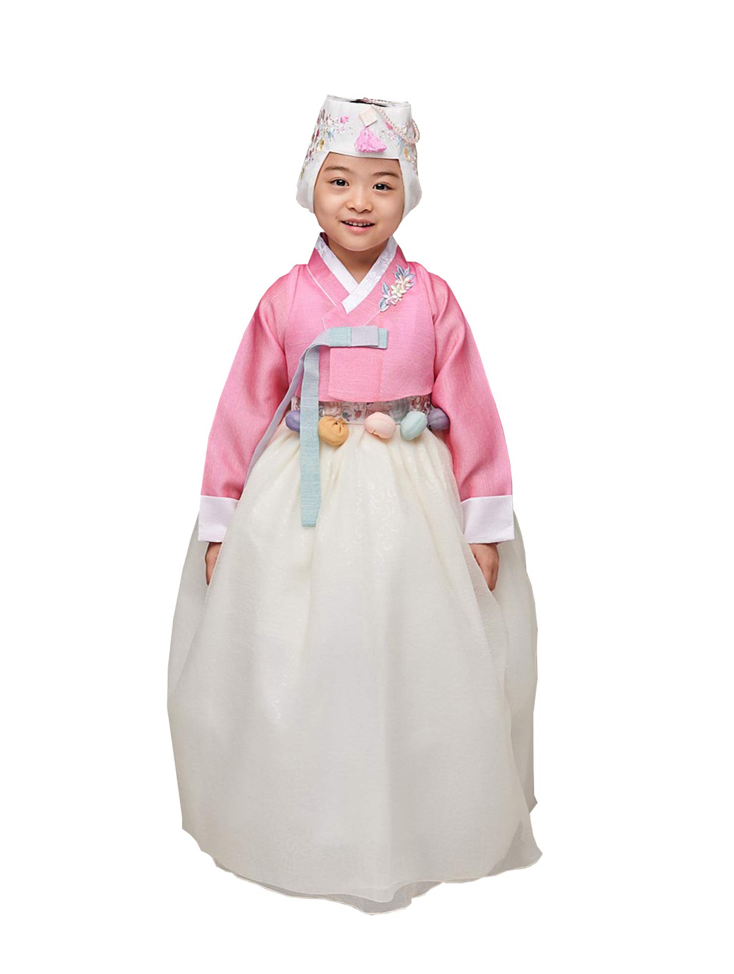 Pink Ivory Twinkle Skirt Hanbok Dress for Baby Girls - Korean Traditional First Birthday Party Outfit (Doljanchi) - Ages 1-8 Years - Perfect for 1st Birthday Celebrations, Cultural Events & Photo Shoots