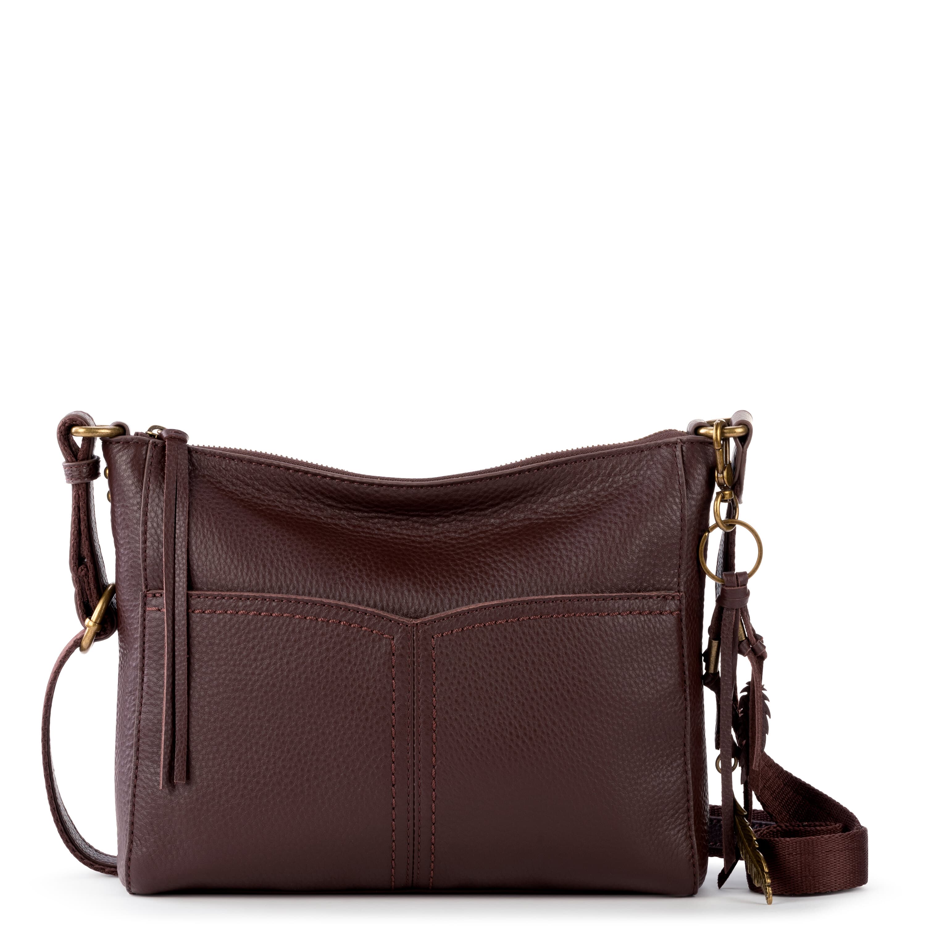 Premium Genuine Leather Alameda Crossbody Bag in Rich Mahogany - Stylish & Durable for Work, Travel & Everyday Use