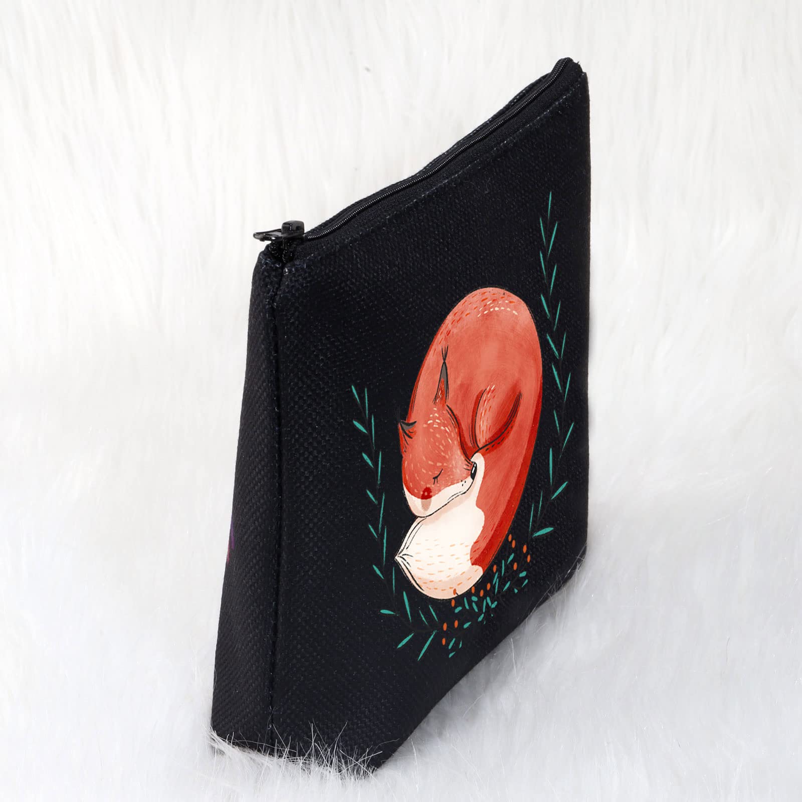Cute Fox Makeup Bag for Women - Fox Lovers Cosmetic Travel Organizer with Zipper Pouch - Perfect Gift for Animal Lovers & Toiletry Storage (Fox Pattern)