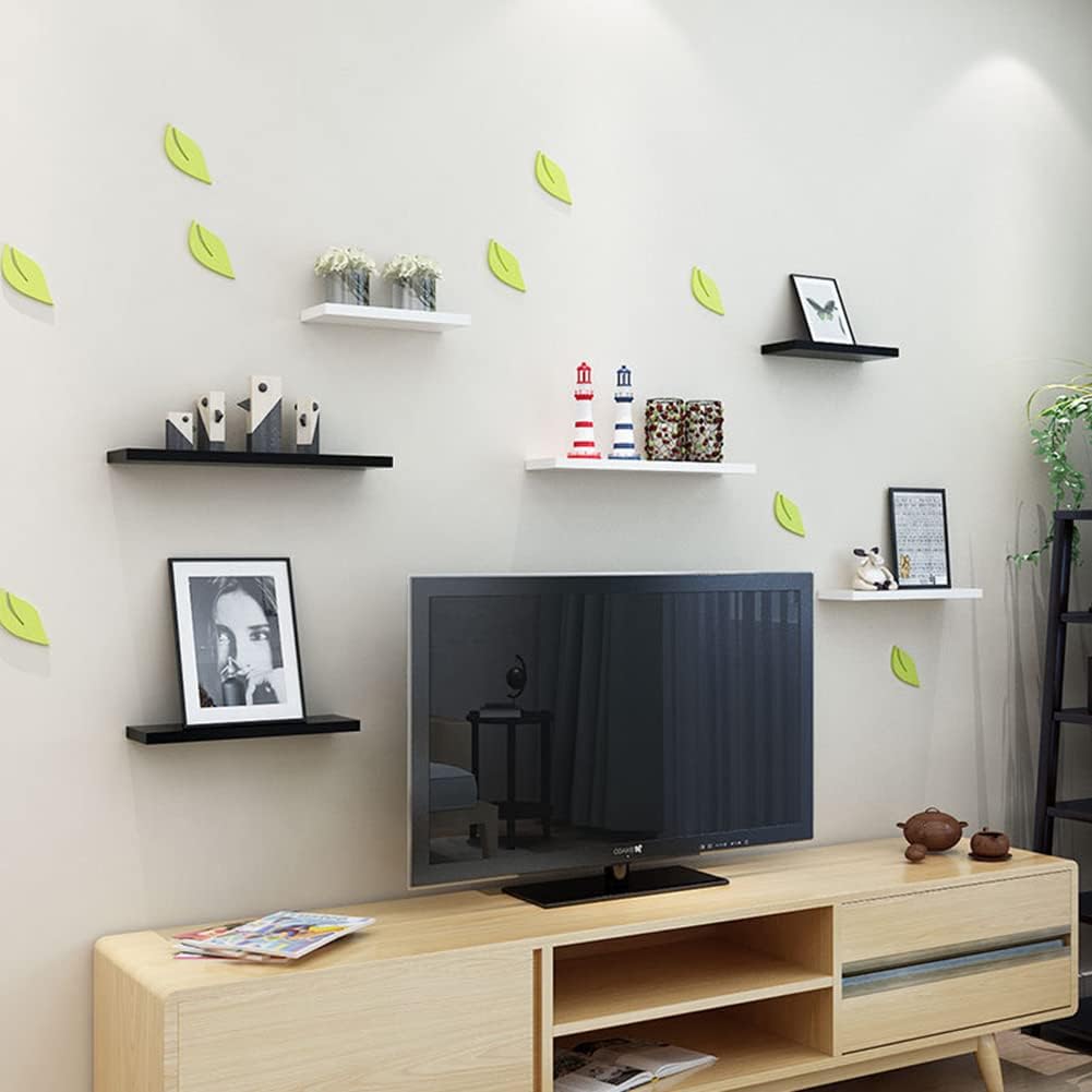 3-Pack Dark Wood Floating Shelves Set - 30