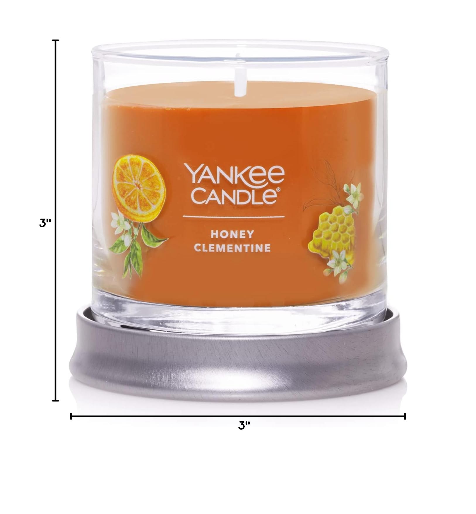 Yankee Candle Honey Clementine Scented Candle - 4.3oz Small Tumbler with Single Wick, 20+ Hours Burn Time - Perfect for Home Decor, Relaxation & Gifts