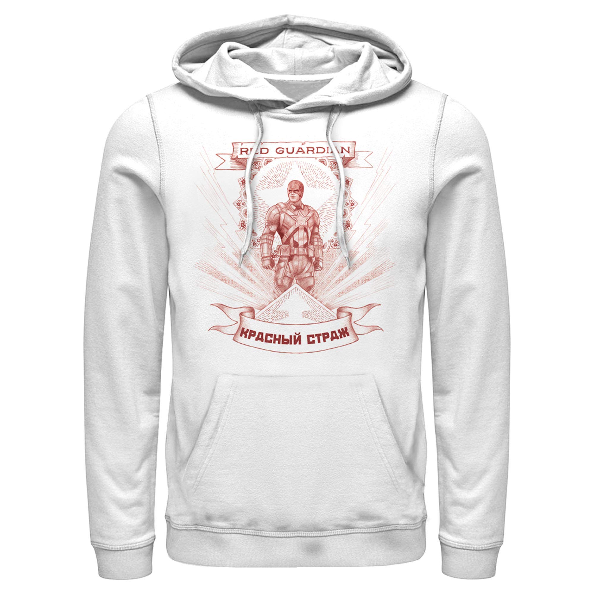 Marvel Black Widow Guardian Halo Pullover Hoodie for Men - Soft Cotton Comfortable Sweatshirt for Cosplay, Comic Con & Everyday Wear