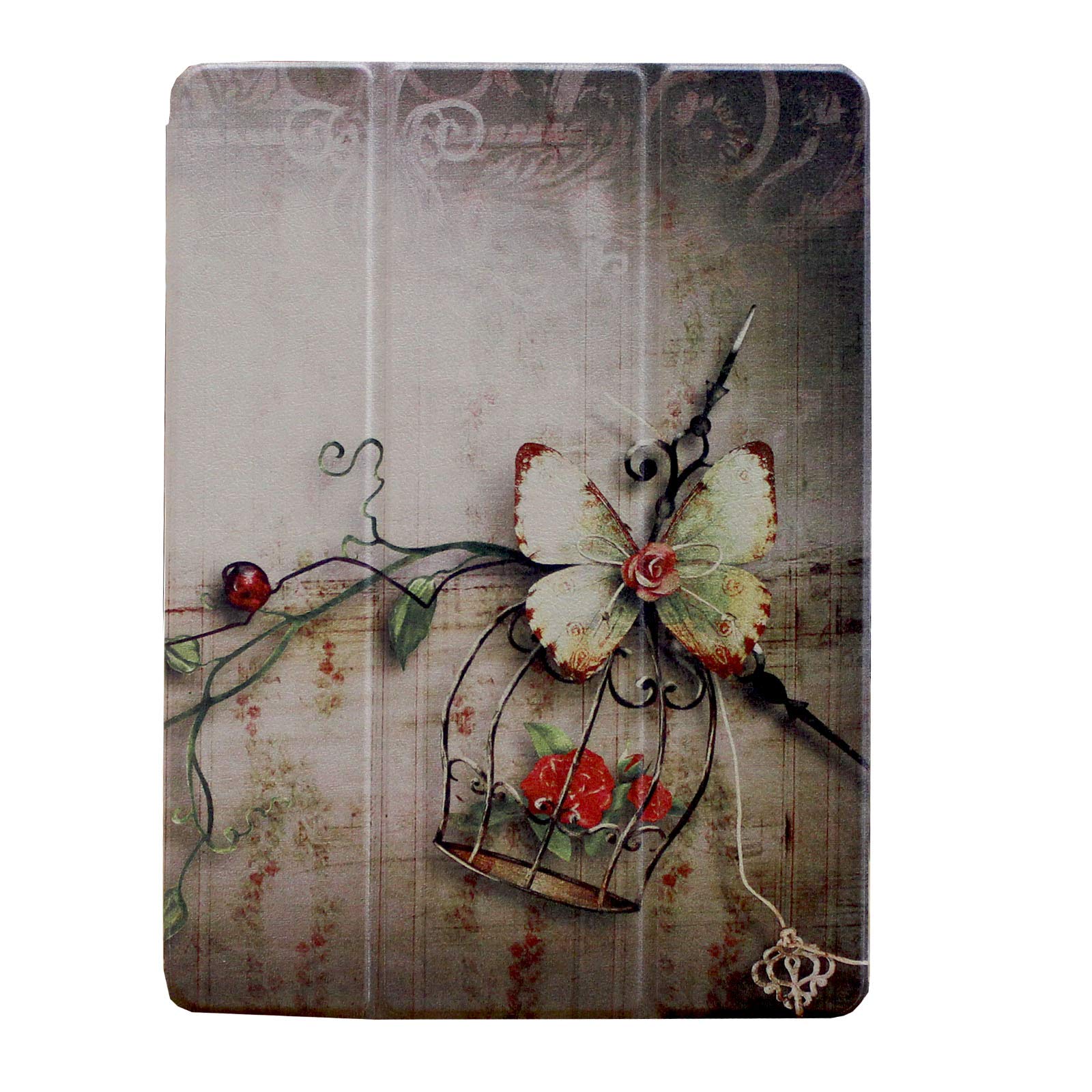 Shockproof Trifold Stand Smart Case for iPad Air 5th Gen 2022 & Air 4th Gen 2020 (10.9 inch) - Protective Cover for Models A2588 A2589 A2591 A2316 A2324 A2072 | Butterfly Flower Design | Perfect for Work, Study & Travel
