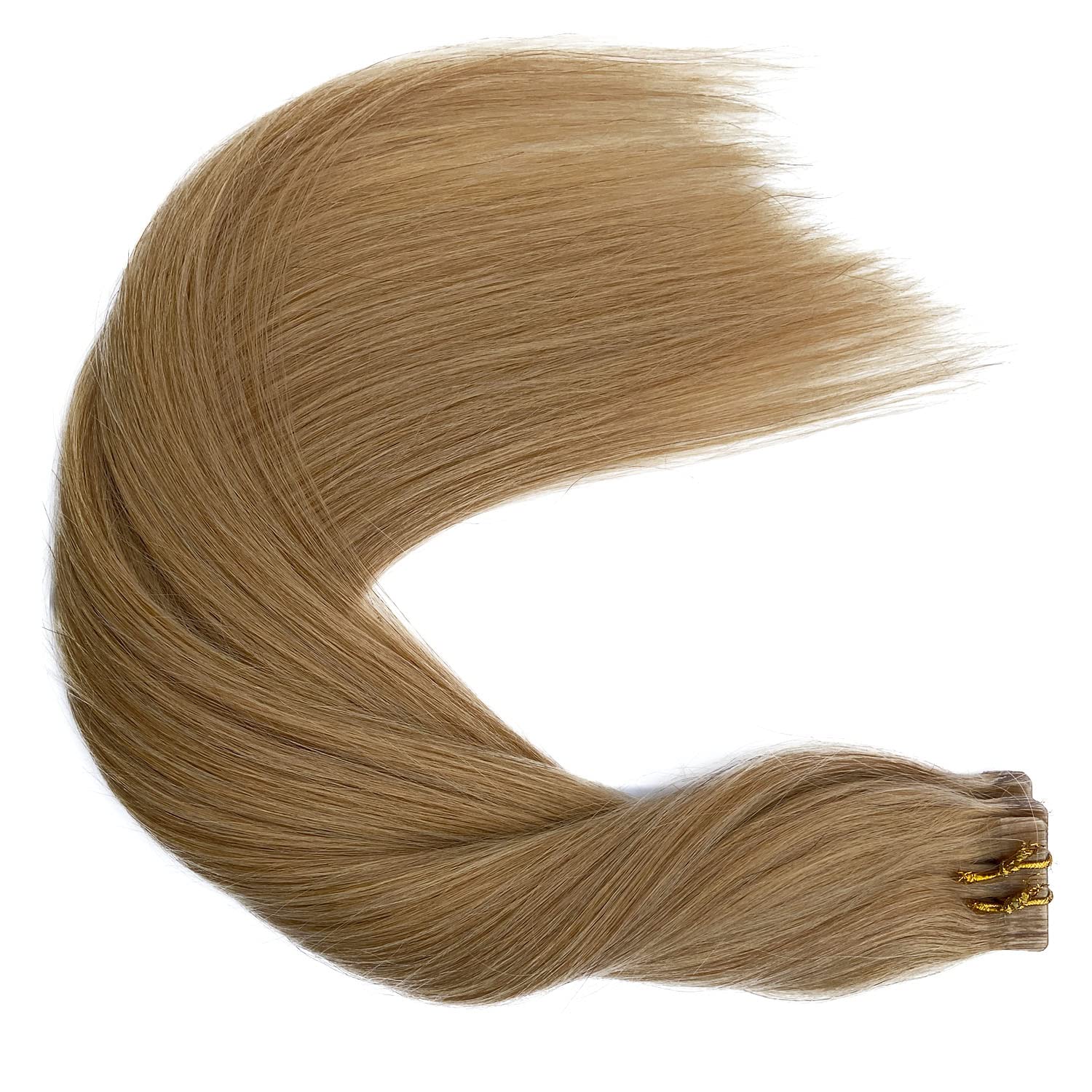 20pcs 16-inch Strawberry Blonde Tape-in Hair Extensions | 30g Human Remy Hair | Seamless Skin Weft Silk Straight Double Sided Invisible Tape | Perfect for Daily Wear, Parties & Special Occasions