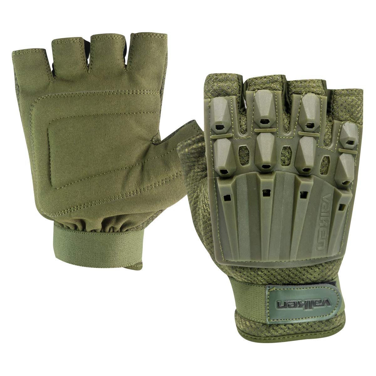 Valken Alpha Half Finger Gloves - Tactical & Airsoft Gloves for Shooting, Cycling & Outdoor Sports - Lightweight & Durable Fingerless Gloves for Men & Women