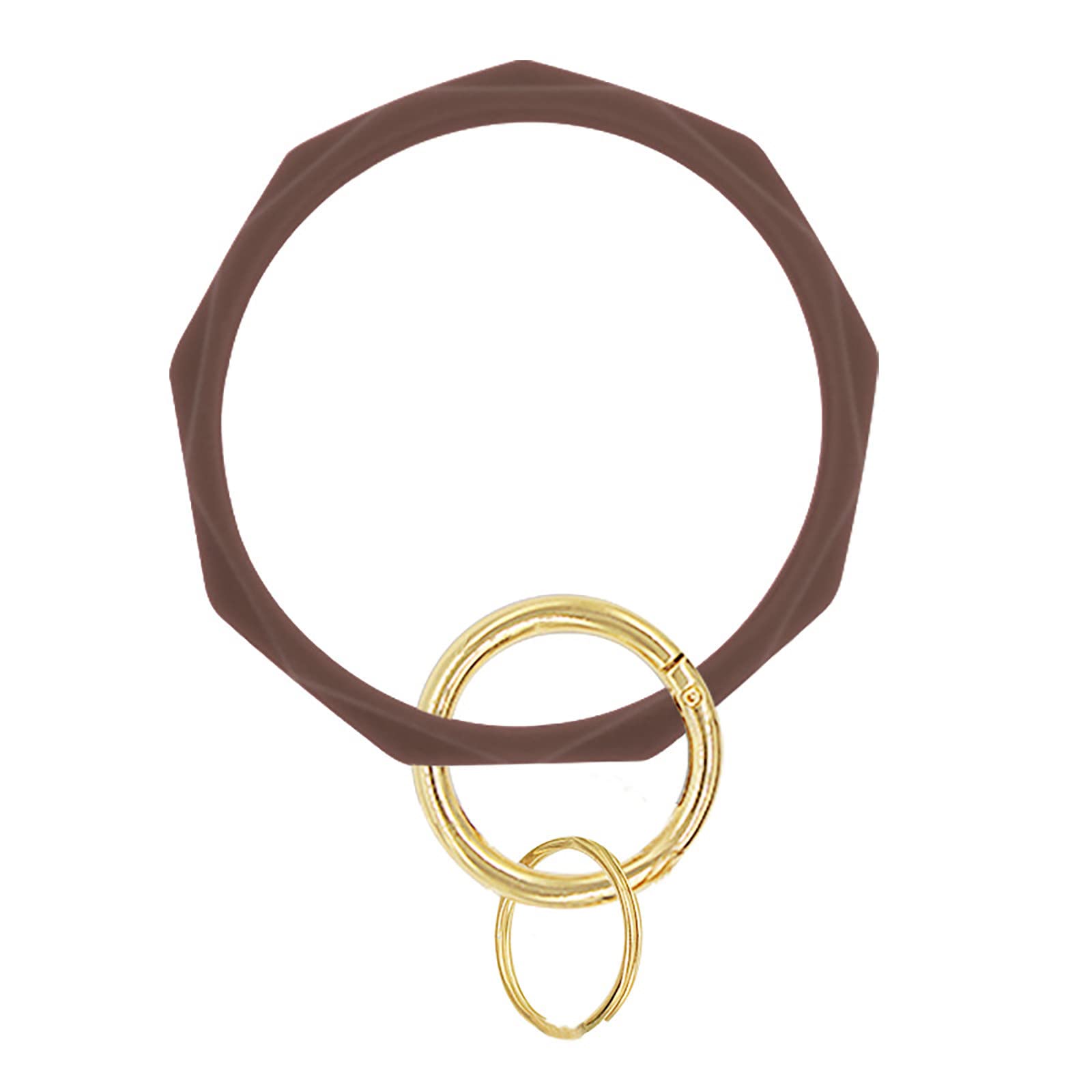 Flexible Silicone Keychain Bracelet for Men & Women - Wristband Key Holder for Daily Use