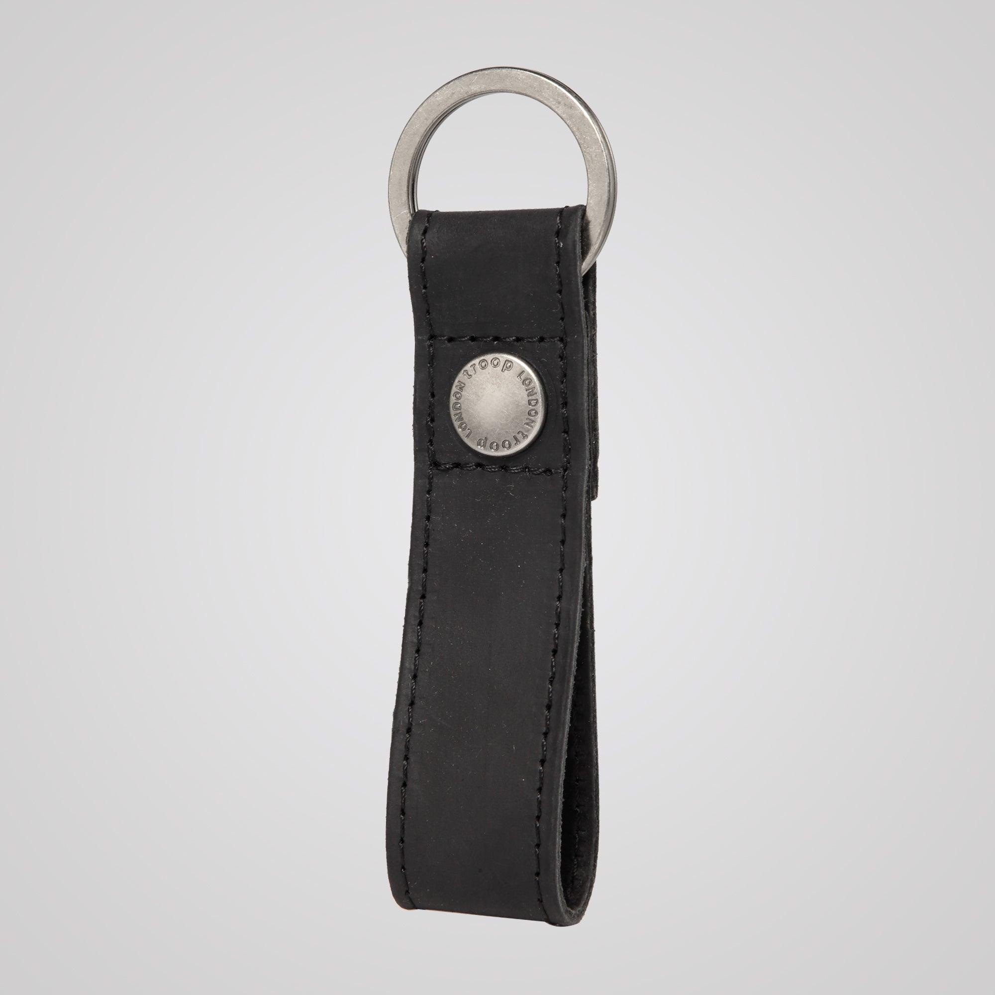 Troop London Premium Leather Loop Keyring - Durable & Stylish Key Organizer for Men & Women - Perfect for Home, Office, and Travel Essentials