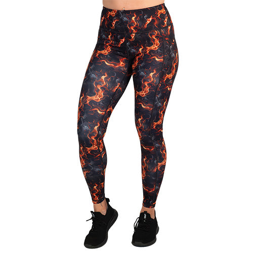 Inferno High-Waist Yoga Leggings for Women - Moisture-Wicking, Tummy Control, 4-Way Stretch - Perfect for Workout, Running, Gym & Lounge