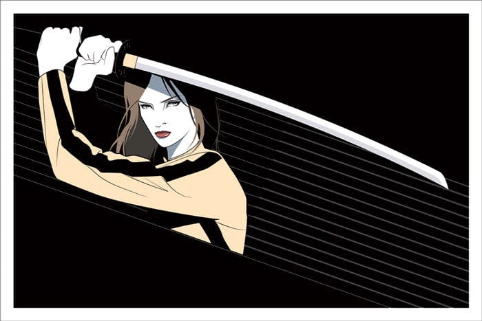 Beatrix Kiddo Kill Bill Movie Poster by Craig Drake - Vintage Art Print for Home Theater, Game Room & Office Decor