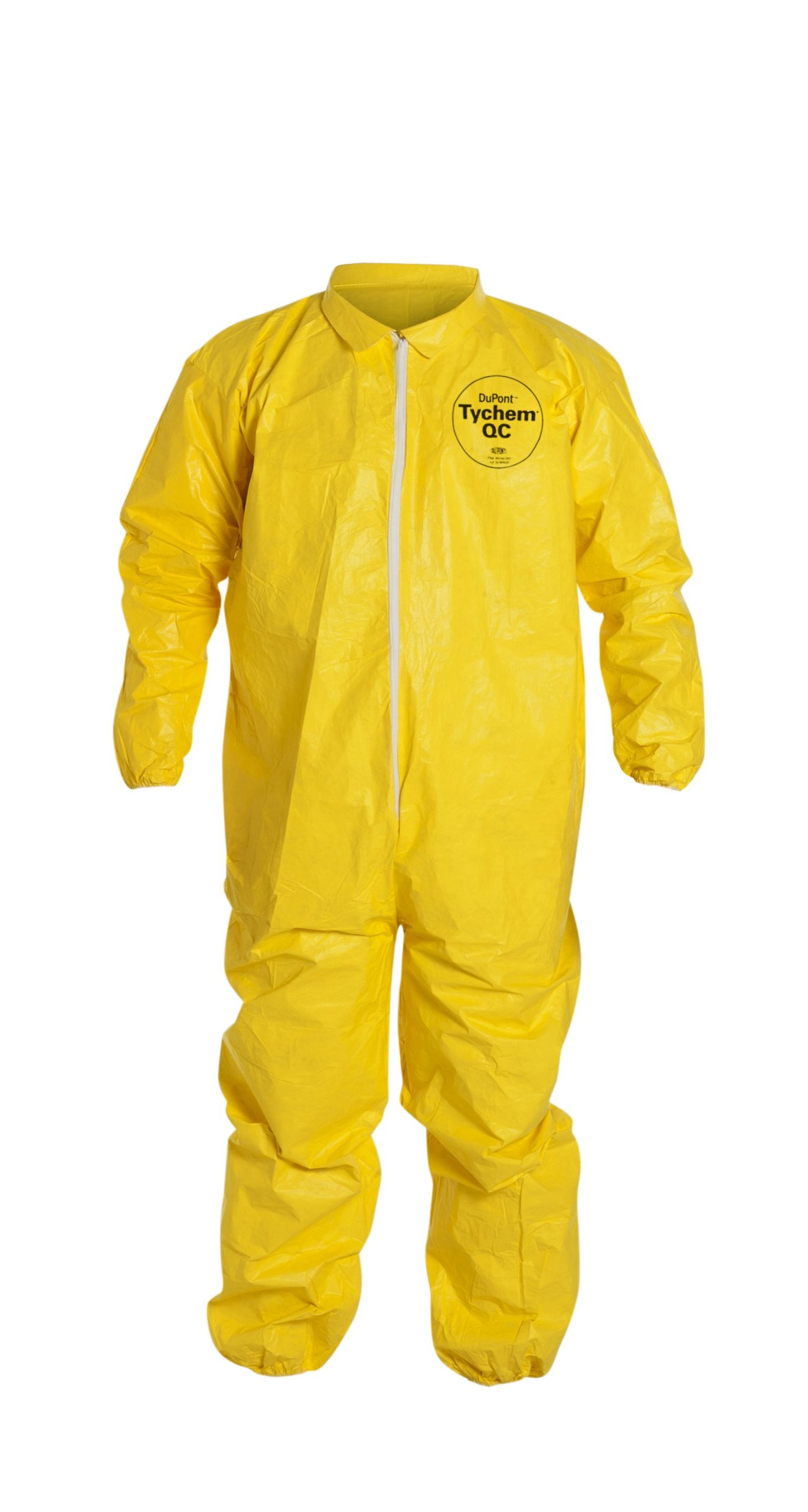 DuPont Tychem 2000 Chemical Resistant Disposable Coverall - Elastic Cuffs & Serged Seams - Yellow XL (12-Pack) | Hazardous Material Protection for Industrial, Laboratory & Emergency Response Workers