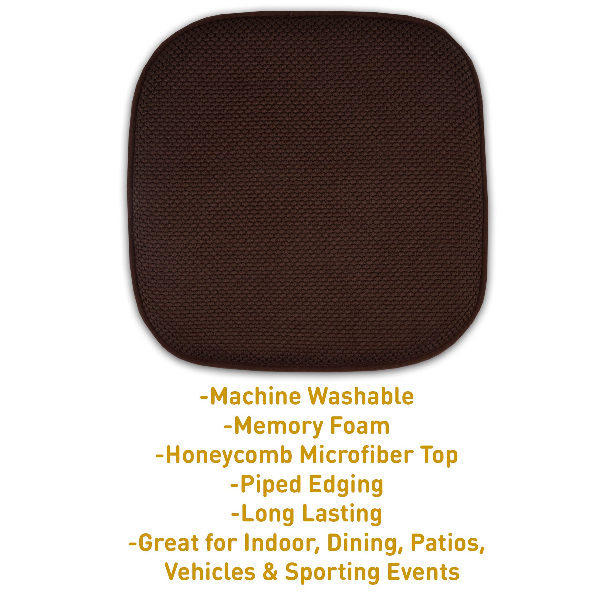 Sweet Home Collection Memory Foam Chair Cushions - 16