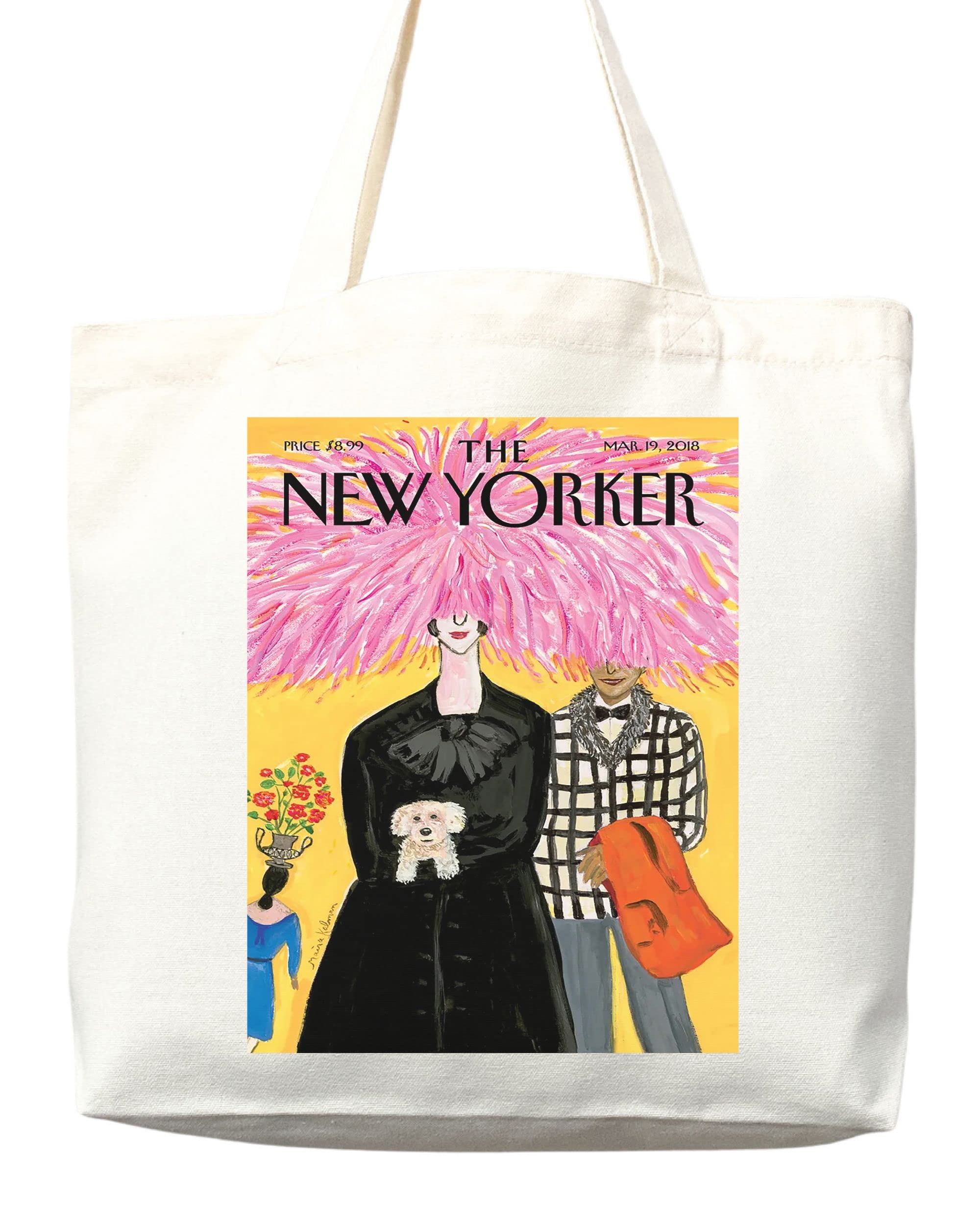 New Yorker Magazine Tote Bag - Stylish Canvas Shopper with Art Print - Perfect for Groceries, Beach Trips & Everyday Use (Tote Bag Only)