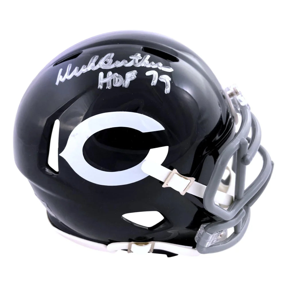 Dick Butkus Signed Chicago Bears Mini Helmet with JSA COA - Authentic NFL Collectible for Fans, Sports Memorabilia Display, and Man Cave Decor