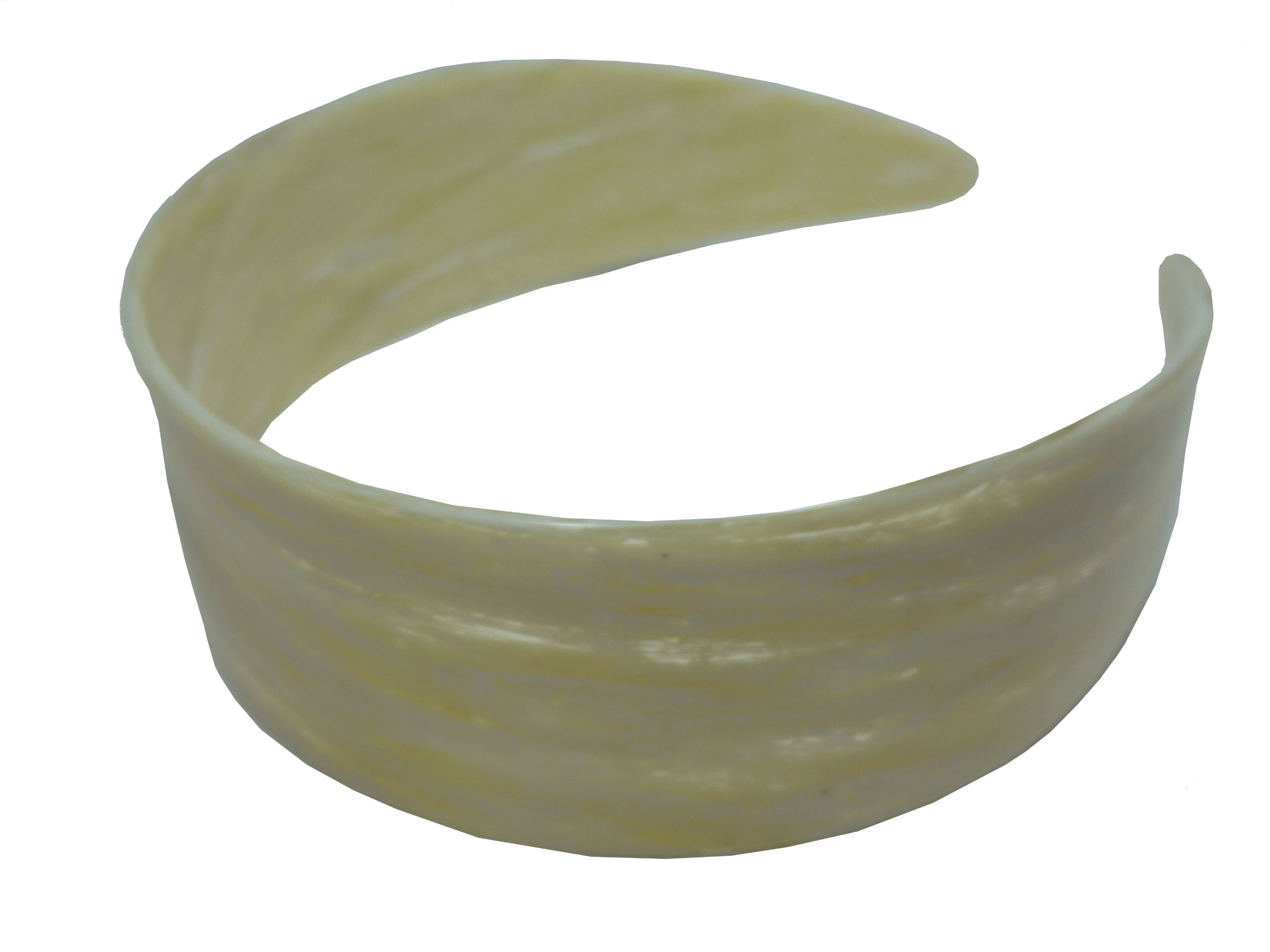 Charles J. Wahba 1.5 Inch Wide Headband - Premium Bone Color - Handmade in France - Perfect for Yoga, Workouts & Fashion Accessories