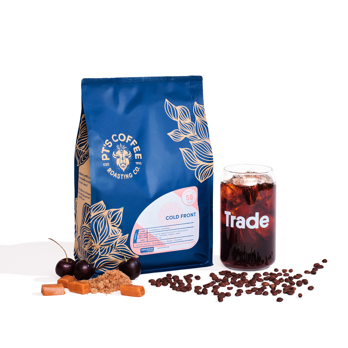 Cold Front Signature Blend Coffee - Premium Dark Roast Whole Bean Coffee for Home Brewing - Perfect for Morning Energy & Office Productivity