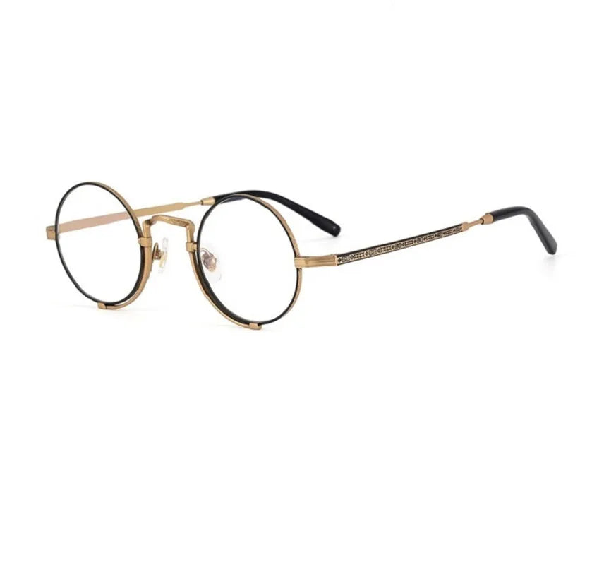 Aimee Unisex Full Rim Round Titanium Eyeglasses 5919 - Lightweight Durable Frame for Men & Women - Perfect for Reading, Work, and Everyday Wear