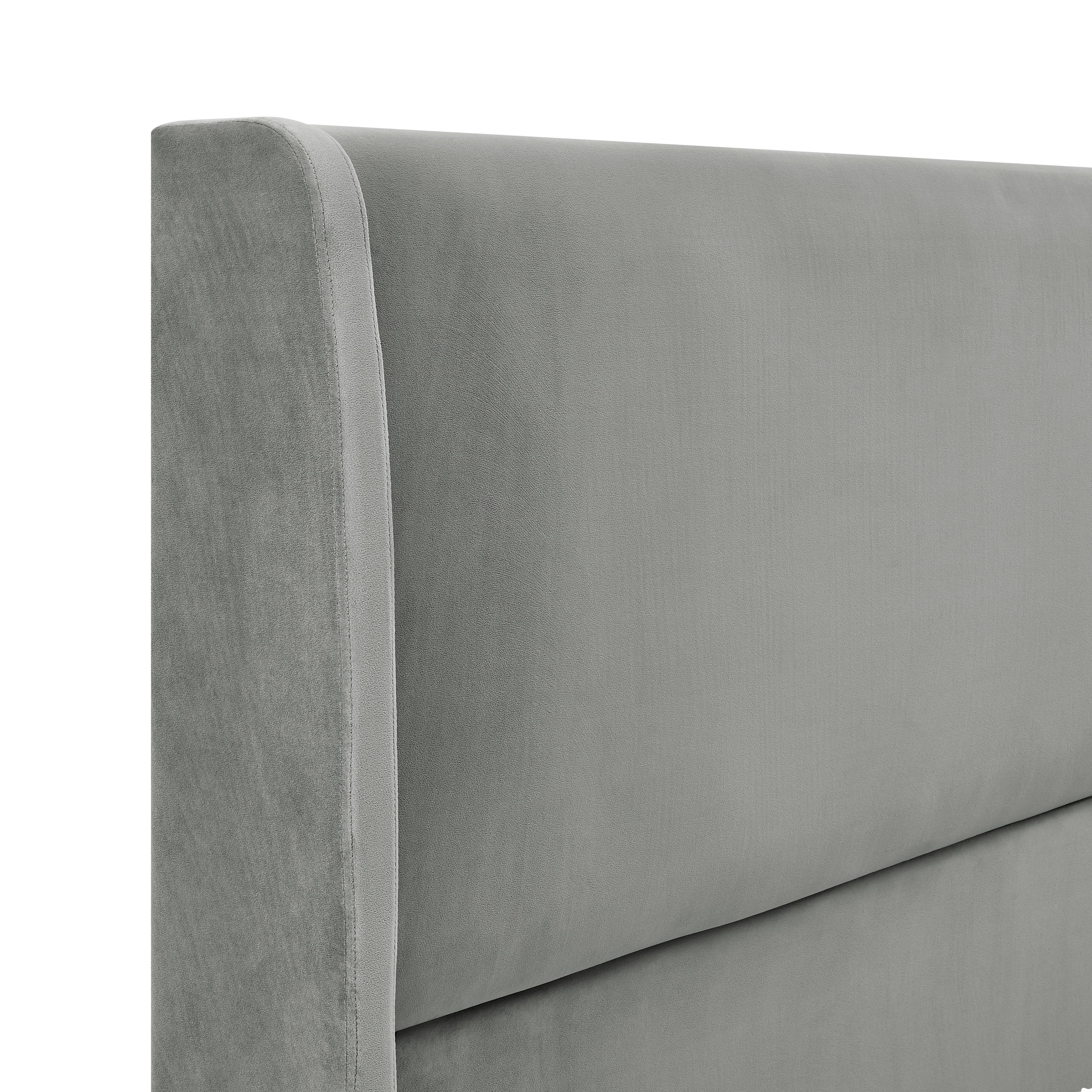 Roundhill Furniture Rozitta Upholstered Wingback Platform Bed Frame - Queen Size Upholstered Bed with Button Tufted Headboard for Bedroom, Modern Luxury Bed Frame with Sturdy Wooden Slat Support (Perfect for Master Bedroom, Guest Room or Apartment)