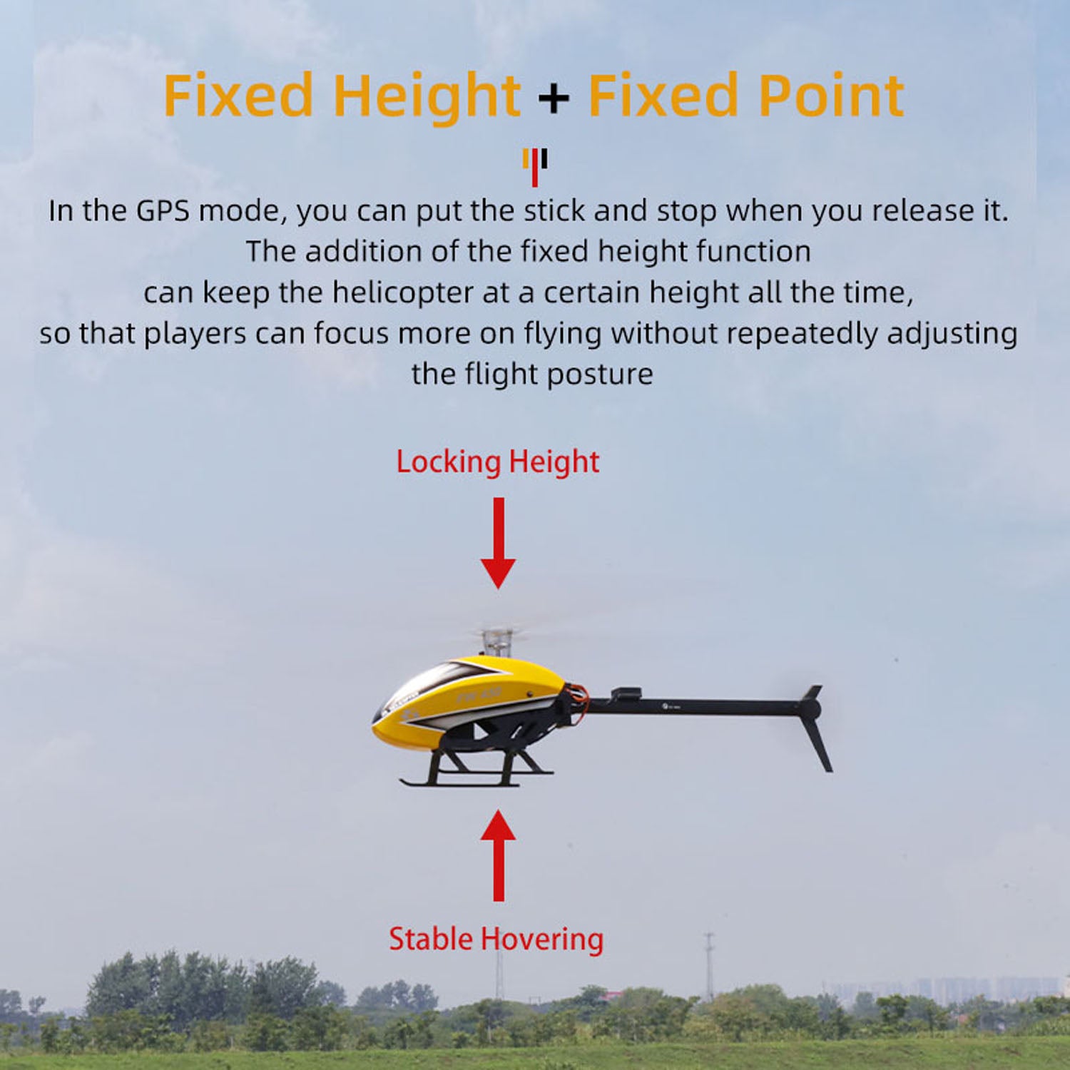 TOUCAN RTF FW450L V2.5 GPS RC Helicopter with One Key Return & Auto Hover - 54x25x14cm Remote Control Drone with EEP Carrying Case - Perfect for Aerial Photography, Outdoor Adventures & RC Hobby Flying
