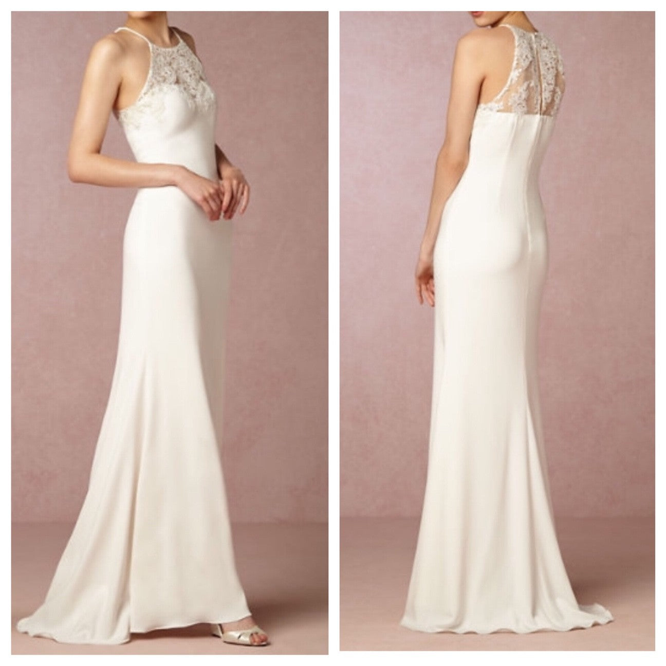 Badgley Mischka Julianne Wedding Gown - Elegant Lace Bridal Dress for Beach, Church & Formal Ceremonies