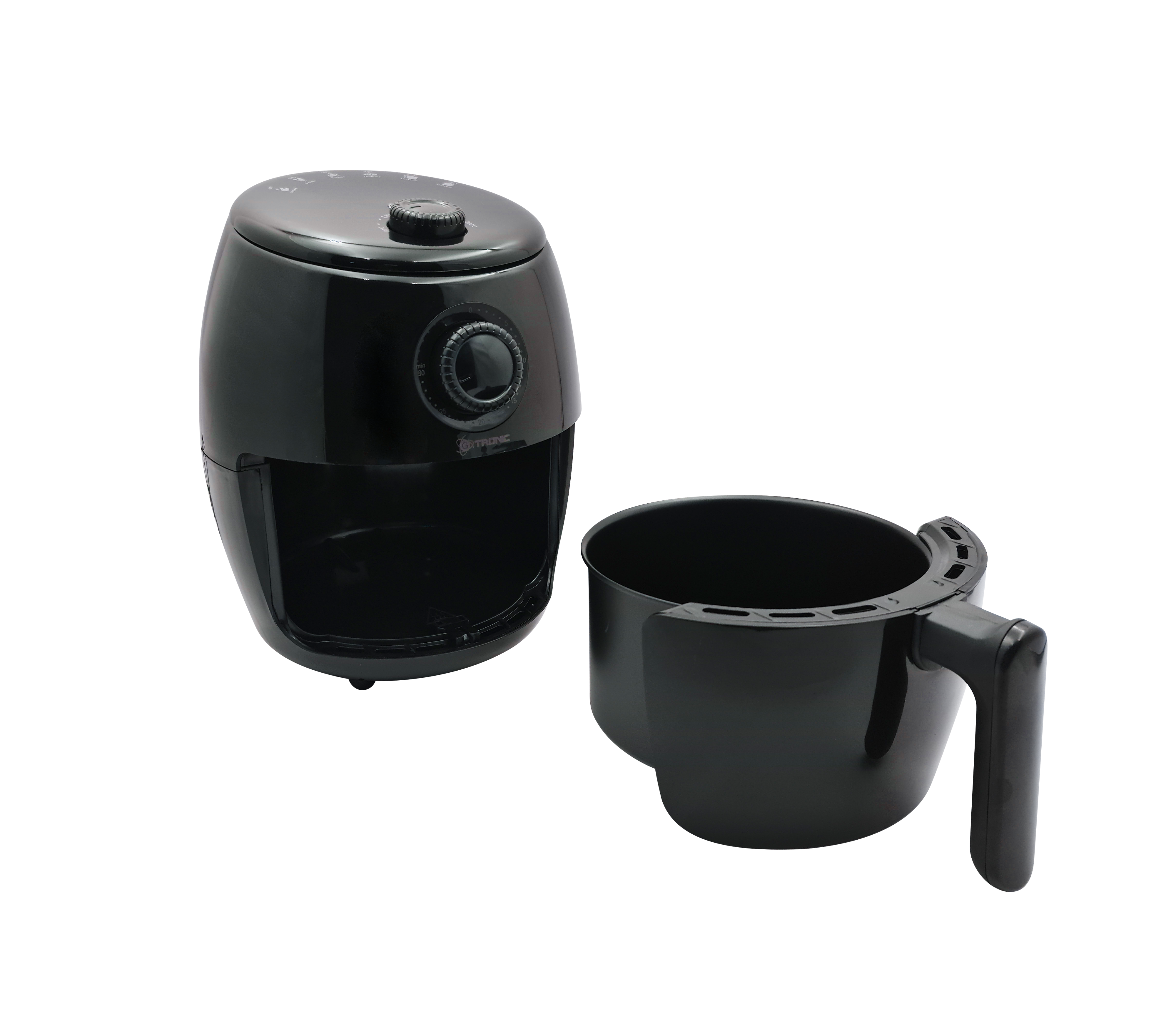 GTronic 2.0L 1000W Manual Air Fryer Black - Healthy Oil-Free Cooking for Family Meals, Snacks & Quick Meals