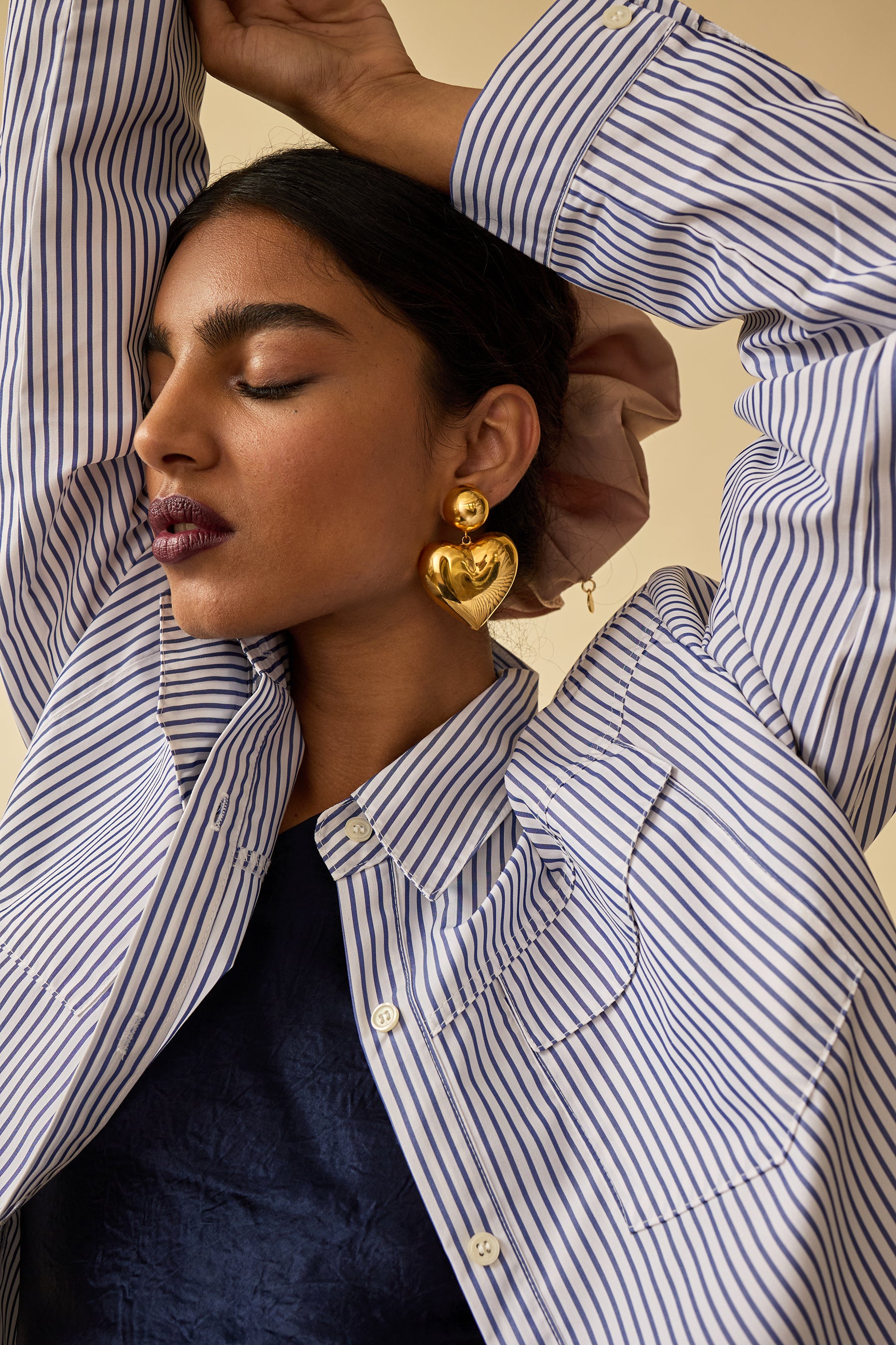 Gigi Heart Earrings for Women - Dainty Gold/Silver Heart Stud Earrings - Perfect for Valentine's Day, Anniversary & Everyday Wear