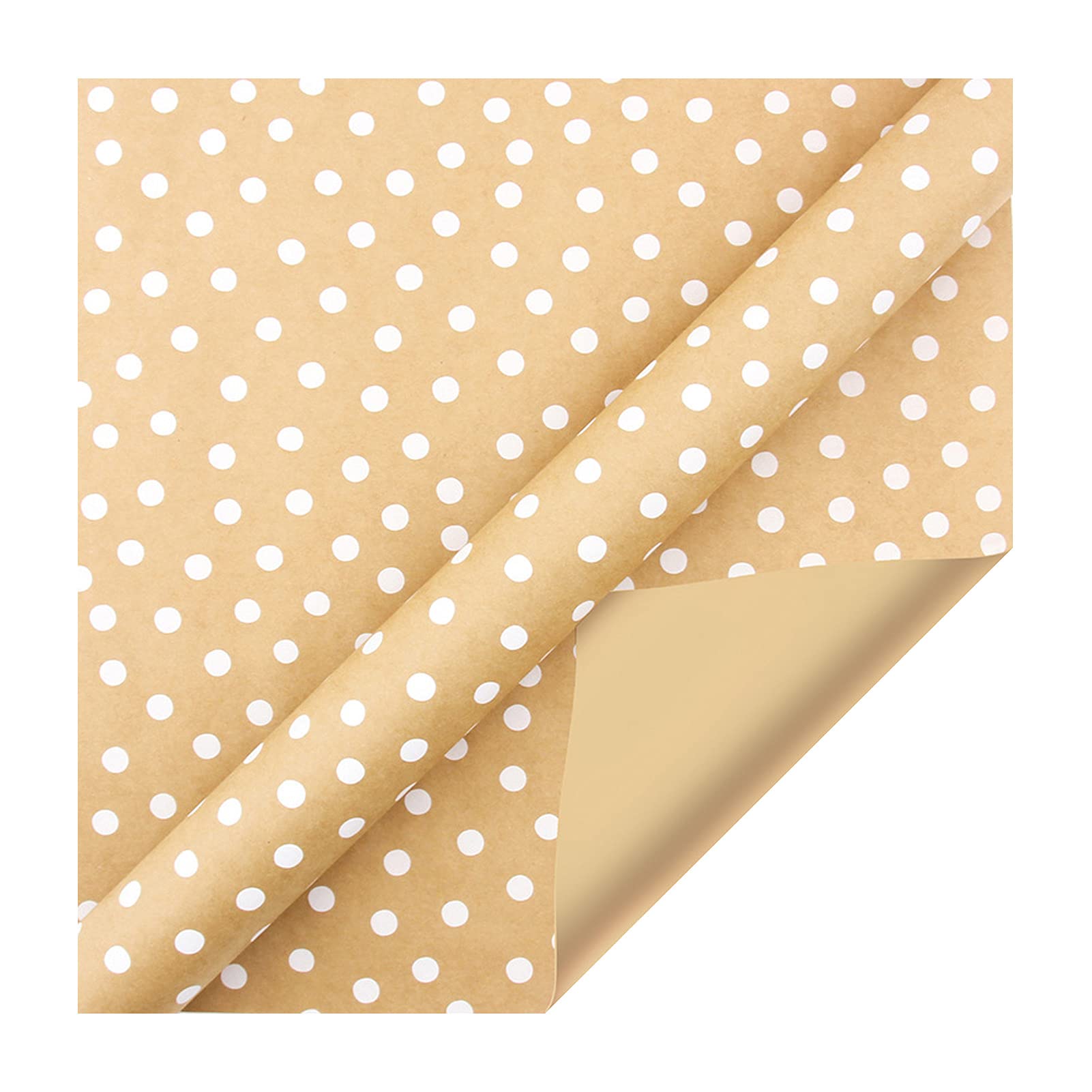 Vintage Kraft Paper with White Snowflake Design - 6PCS Exquisite Cartoon DIY Gift Wrapping Paper for Christmas, Birthday Party & Holiday Crafts | Perfect for Gift Bags, Scrapbooking & Home Decor