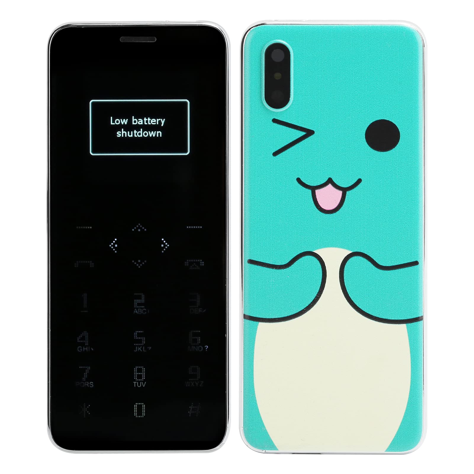 Ultra Slim Mini Cell Phone I8 - Dual SIM Dual Standby, Portable & Fashionable Green Mobile Phone for Travel, Work, and Everyday Use