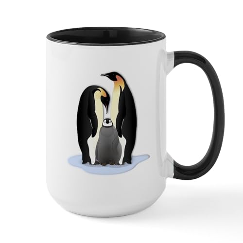 White/Black Inside - Penguin Family Mugs