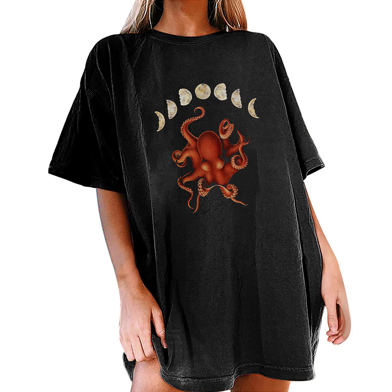 Stylish Vintage Graphic T-Shirts for Women - Summer Casual Crewneck Loose Fit Blouse & Tunic Tees | Perfect for Everyday Wear, Outings & Relaxing