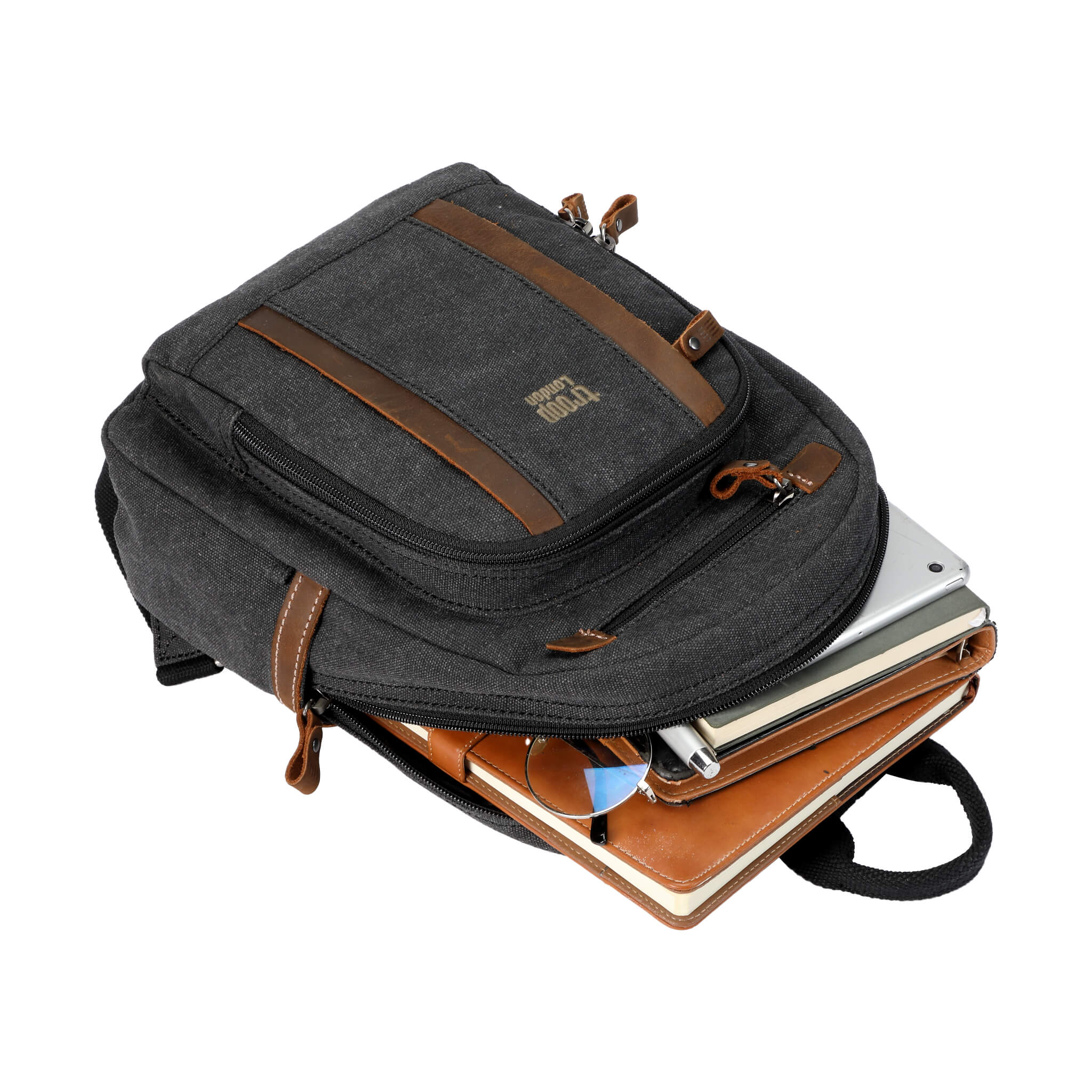 TRP0255 Troop London Classic Canvas Backpack Small - Durable School & Travel Backpack for Men & Women - Perfect for College, Commuting & Outdoor Adventures