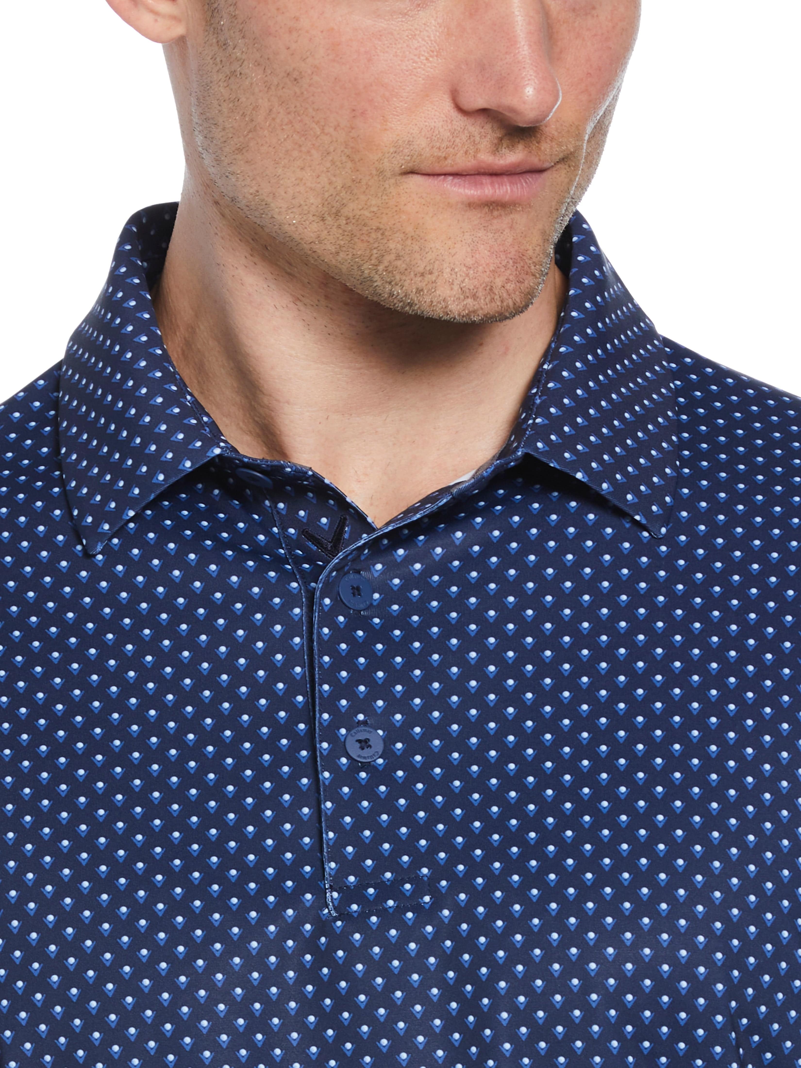 Men's Chevron Print Polo Shirt - Stylish & Comfortable Casual Wear for Work, Golf & Everyday Outfits