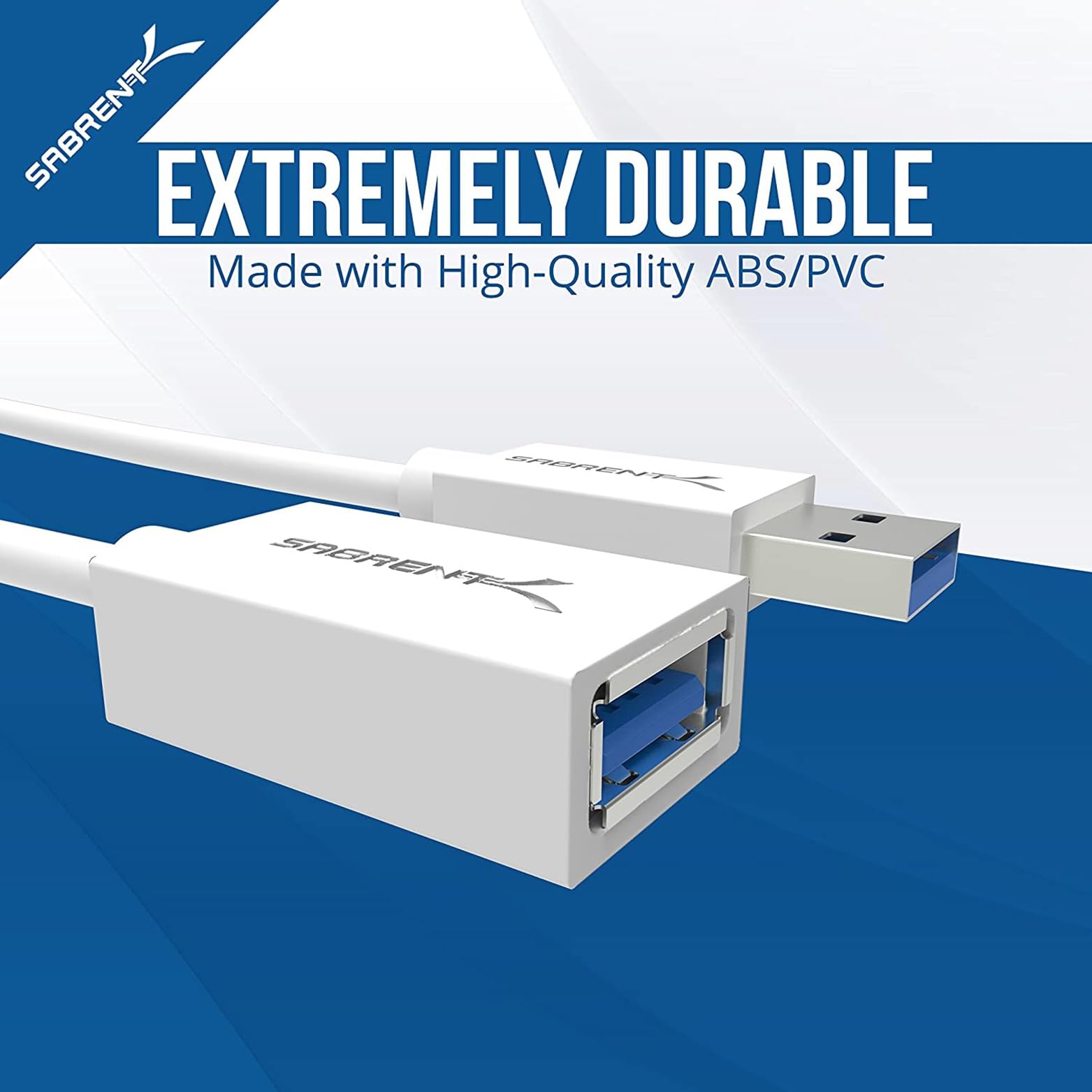 Sabrent 1.8m USB 3.2 Extension Cable - A to Female 5Gbps for PC, Printer, PS5 & Hard Drives