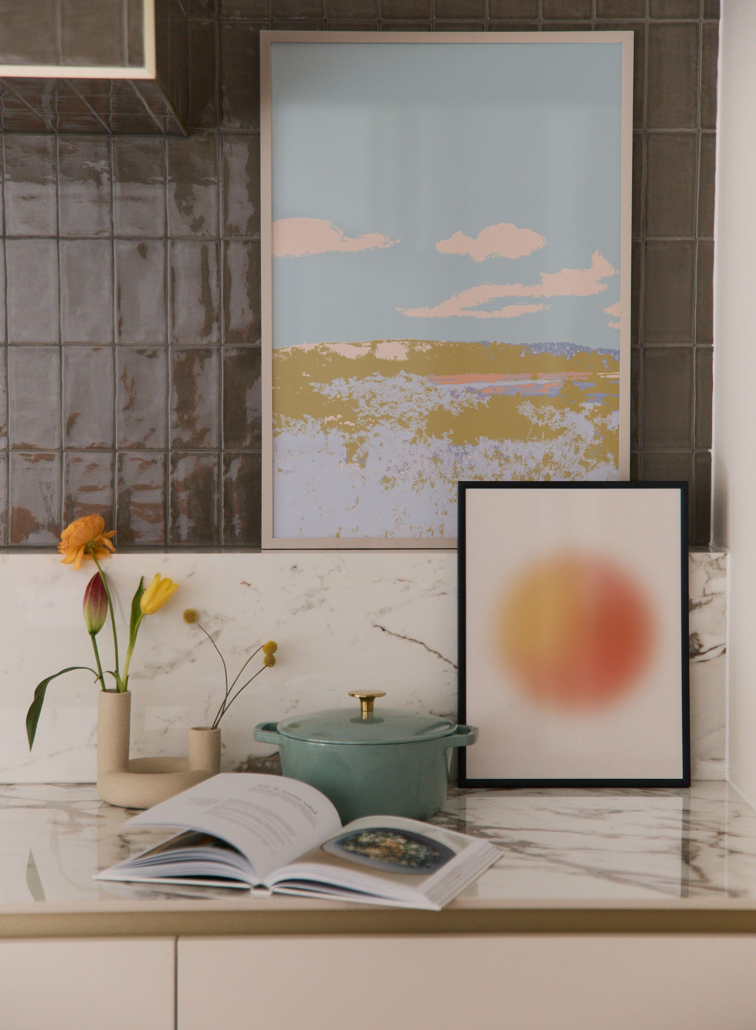 Beige Bubbly Poster - Aesthetic Wall Art for Home, Office & Dorm Decor - Perfect for Living Room, Bedroom & Workspace